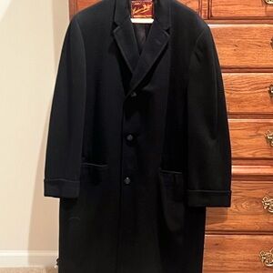 Raleigh Haberdasher Cashmere Black Men's Trench Coat